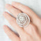Bague 52 Bague spirale en or blanc 18 ct avec diamants 58 Facettes 1