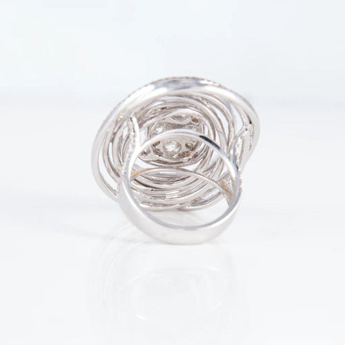 Bague 52 Bague spirale en or blanc 18 ct avec diamants 58 Facettes 1