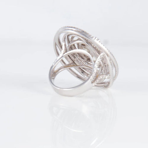 Bague 52 Bague spirale en or blanc 18 ct avec diamants 58 Facettes 1