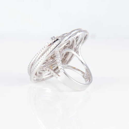 Bague 52 Bague spirale en or blanc 18 ct avec diamants 58 Facettes 1