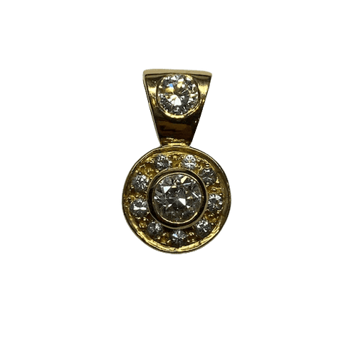 Pendentif Pendentif en or jaune 18K et diamants 58 Facettes