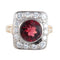 Bague 59 Bague grenat et diamants en or 14K 58 Facettes 220382