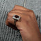 Bague 59 Bague grenat et diamants en or 14K 58 Facettes 220382