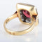 Bague 59 Bague grenat et diamants en or 14K 58 Facettes 220382