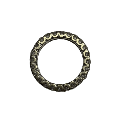 Bague 57 Alliance - Bague en or blanc 14K et diamants 58 Facettes