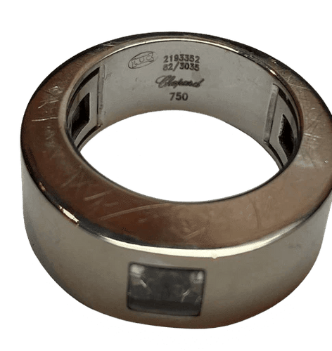 Bague 52 Chopard Happy Diamond - Bague en or blanc 18k et diamant 58 Facettes