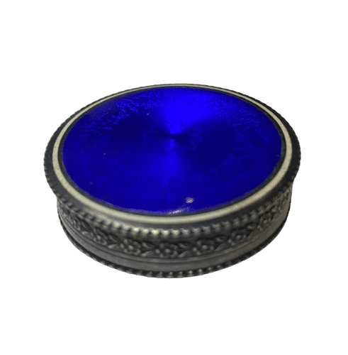 Accessoire Boîte à tabatière en vermeil et émail bleu 58 Facettes