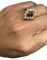Bague 53 Bague marquise en or jaune 18K rubis et diamants 58 Facettes