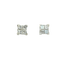 Boucles d'oreilles Boucles d'oreilles puces en or blanc 18K et diamants taille princesse 58 Facettes