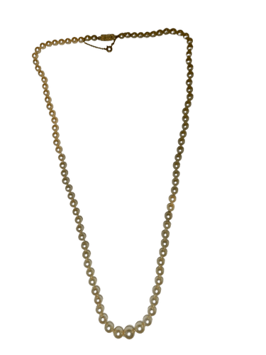 Collier Collier de perles dégradées avec fermoir en or jaune 18K 58 Facettes