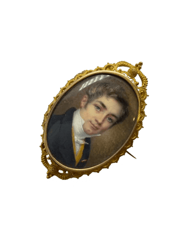 Broche Broche portrait en or 18K et nacre 58 Facettes