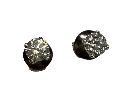 Boucles d'oreilles Boucles d'oreilles puces en or blanc 18K et diamants 58 Facettes