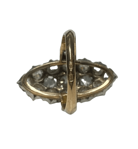 Bague 48 Bague marquise en or 18K et platine avec diamants 58 Facettes