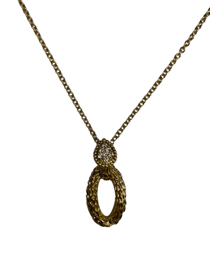 Collier Boucheron Serpent de Bohème - Pendentif sur chaîne en or jaune 18k et diamants 58 Facettes