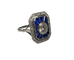 Bague 51 Bague Art déco en or, saphirs et diamants 58 Facettes