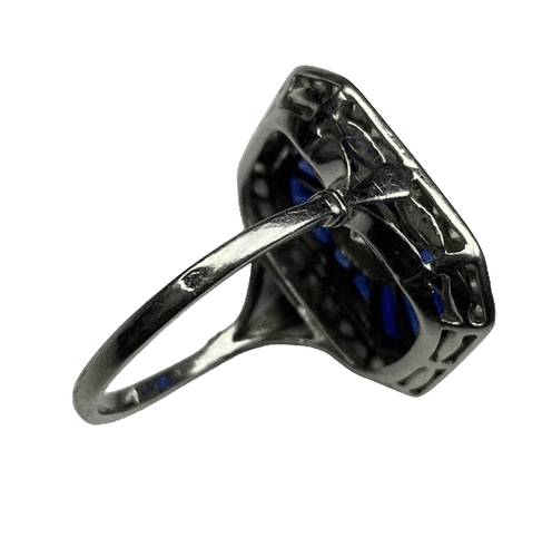 Bague 51 Bague Art déco en or, saphirs et diamants 58 Facettes