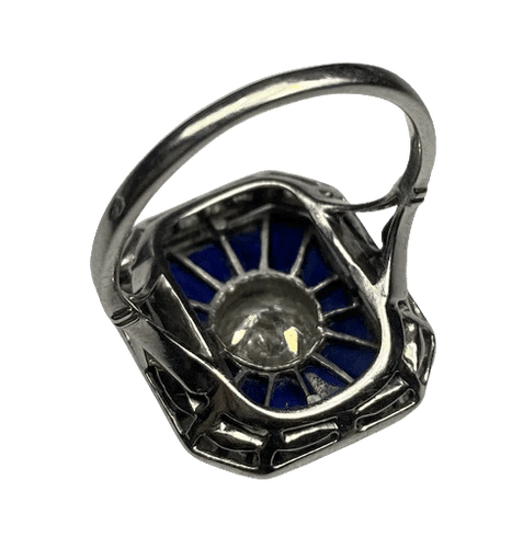 Bague 51 Bague Art déco en or, saphirs et diamants 58 Facettes
