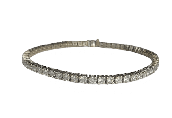 Bracelet Bracelet tennis en or blanc 18K et diamants 58 Facettes