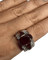 Bague 58 Bague en or blanc 18K avec diamants et rubis 58 Facettes