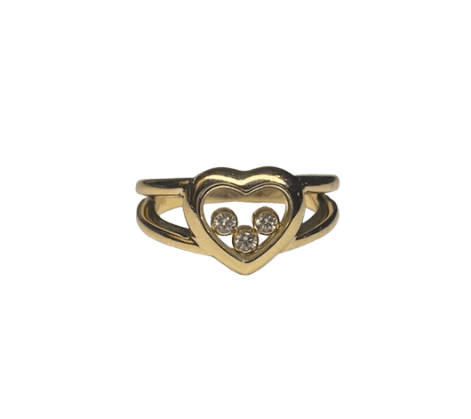 Bague 53 Chopard Happy Diamonds - Bague en or jaune 18k et diamants 58 Facettes
