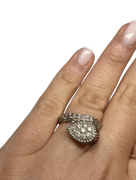Bague 51 Boucheron Serpent Bohème - Bague en or blanc 18K et diamants 58 Facettes 250165