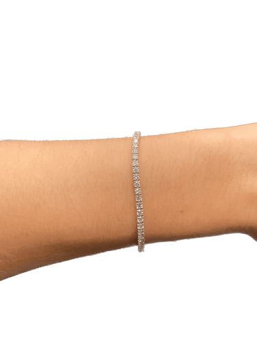 Bracelet Bracelet rivière 64 diamants en or blanc 18K, env. 3 carats 58 Facettes 250237