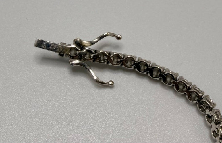 Bracelet Bracelet rivière 64 diamants en or blanc 18K, env. 3 carats 58 Facettes 250237