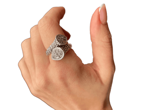 Bague 54 Boucheron Serpent Bohème - Bague Toi et Moi en or blanc 18K diamants 58 Facettes 250270