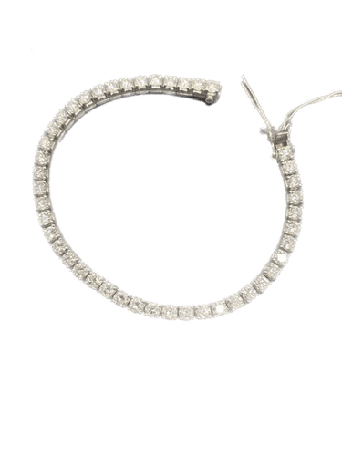 Bracelet Bracelet rivière 44 diamants en or blanc 18K, 7,50 carats 58 Facettes 250246