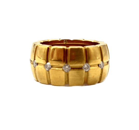 Bague 52 De Beers - Bague en or jaune 18k et diamants 58 Facettes