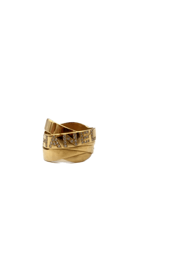 Bague 47 Chanel Ruban - Bague vintage en or jaune 18k et diamants 58 Facettes