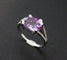 Bague 59 Bague améthyste et diamants en or blanc 18 carats 58 Facettes 1035125