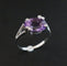Bague 59 Bague améthyste et diamants en or blanc 18 carats 58 Facettes 1035125