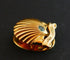 Broche Cartier - Boutonnière coquille Saint-Jacques en or jaune, émeraude 58 Facettes