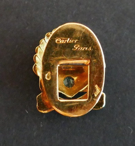 Broche Cartier - Boutonnière coquille Saint-Jacques en or jaune, émeraude 58 Facettes