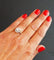 Bague 53 Bague marguerite en or blanc 18 carats et diamants 1 ct 58 Facettes