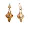 Boucles d'oreilles Napoléon III - Boucles d'oreilles en or rose, perles et turquoises 58 Facettes