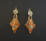 Boucles d'oreilles Napoléon III - Boucles d'oreilles en or rose, perles et turquoises 58 Facettes
