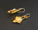 Boucles d'oreilles Napoléon III - Boucles d'oreilles en or rose, perles et turquoises 58 Facettes