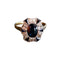 Bague 52 Bague Art déco saphir et diamants en or jaune et or blanc 18 carats 58 Facettes