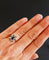 Bague 52 Bague Art déco saphir et diamants en or jaune et or blanc 18 carats 58 Facettes