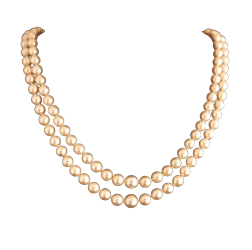 Collier Collier - Perles de culture 2 rangs avec fermoir en or jaune 18 carats 58 Facettes