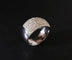 Bague 54 Bague pavée de diamants en or blanc 18 carats 58 Facettes