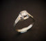 Bague 50 Art Déco - Bague solitaire en or blanc 18 carats et diamants 58 Facettes