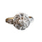 Bague 53 Bague marguerite ancienne en or jaune 18 carats, platine et diamants 58 Facettes