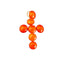Pendentif Pendentif croix en corail ancien en or 18 carats 58 Facettes