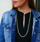 Collier Sautoir de perles de culture - Collier choker avec fermoir en or jaune 18 carats 58 Facettes