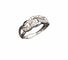 Bague 55.5 Bague gourmette sertie de diamants en or blanc 18 carats 58 Facettes C73-04