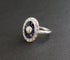 Bague 47.5 Bague Art déco en platine avec diamants et saphirs calibrés 58 Facettes C52-05