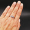 Bague 57 Bague jarretière Art déco en platine et or blanc 18 carats 58 Facettes C19-09